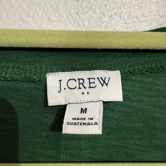 J. Crew Green Short Sleeve Tie Waist T Shirt Dress Sz M - Picture 5 of 11